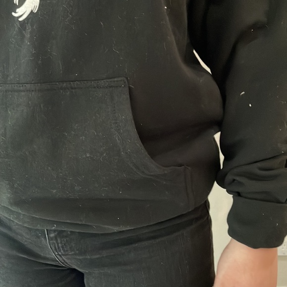 ❣️Black hoodie sweatshirt with pockets - Picture 6 of 6